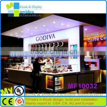 2015 New style mall food bar showcase design for sale