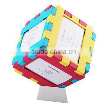 puzzle photo frame family / wedding / sexy photo frame green abs plastic photo frame, cheap 3D plastic photo frame for family                        
                                                Quality Choice