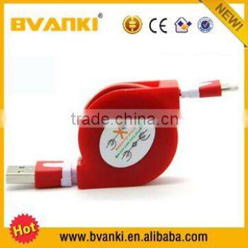 Alibaba china mobile accessories retractable USB micro data cable for iphone 5, 6 charging