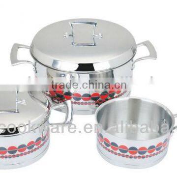 5Pcs Geman Technologic Decal Stainless Steel Cooking Pot for Wholesale/Retails/Home use