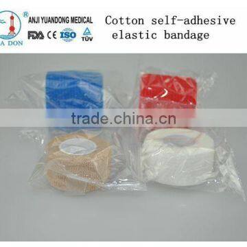 YD80672 Medical Colored Cotton Cohesive Elastic Bandage With CE,FDA,ISO