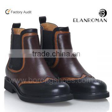 Fashion cool mens chelsea boot genuine leather boots for men