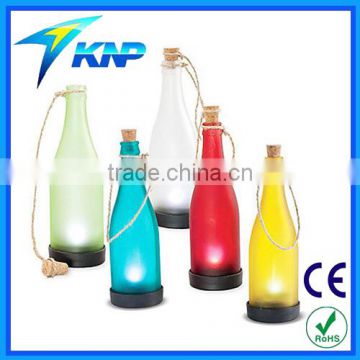 Solar Powered Bottle Light Hanging Patio Lamp Flame Effect Garden Yard Hanging Lamp