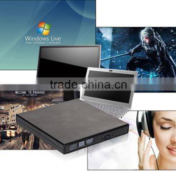 2016 Hot Sale External Black USB Slim 8x DVDRW DL DVD CD RW ROM Burner Writer Drive Optical All PC High Quality COMBO