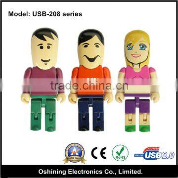 boys &girls shape lovely mini promotional usb flash drives 64gb(USB-208)