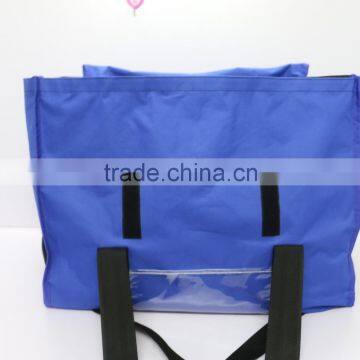 Blue Color Shoulder Bag Lunch PVC Bag Insulated Cooler Ice Bag Hand Make