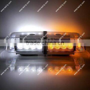 Strobe Emergency Warning Car Roof Top Light 24 LED White Amber + Magnetic Base