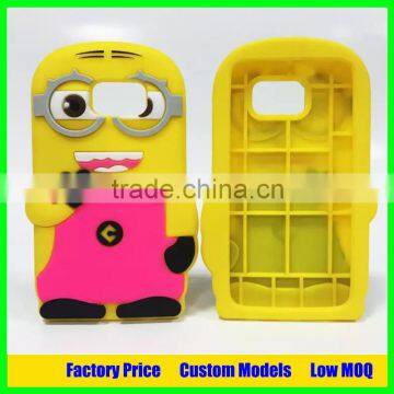 Minion silicone mobile 3d phone case for samsung galaxy s6 g9200 cell phone cover case back cover