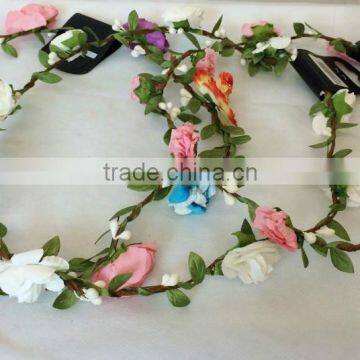 2015 Popular cheap headband with fabric flower on sale H4070