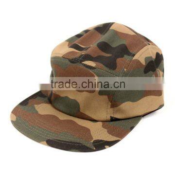 blank camouflage flat bill snapback hat flat short brim 5 panel cap