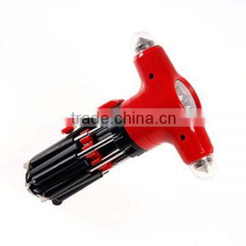 T-SMILE 8in1 Car Safety Hammer Flashlight Screwdriver Safety Hammer For Car photo-3