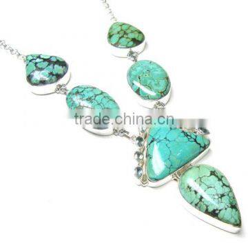 silver necklace turquoise jewelry chunky wholesale silver jewelry