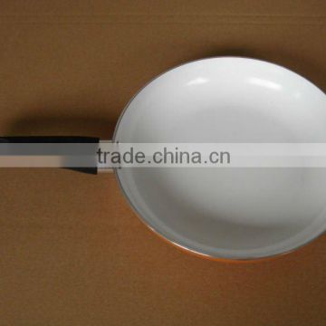 Induction bottom ceramic aluminum frying pan