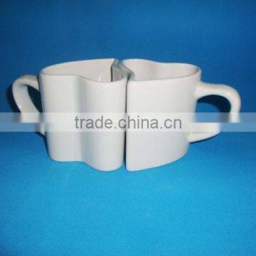 Amazing Heart Shaped Couple Mugs, Porcelain Couple Mug With OEM Design photo-3