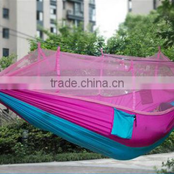 Outdoor Parachute Cloth mosquito Netting Hammock 2 person hammock bed