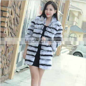 China Daying rex rabbits chinchilla coats wholesale&chinchilla rabbit fur coat/fur coat for women