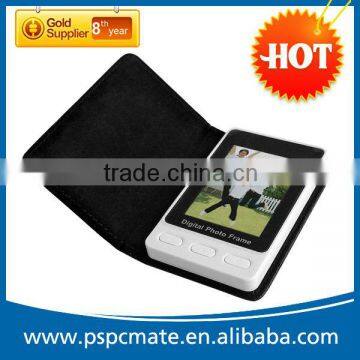 2013 hot sales mini portable birthday gift mini digital photo frame with leather cover