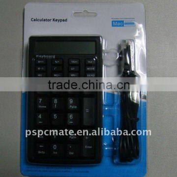 mini numeric keyboard with calculator with screen