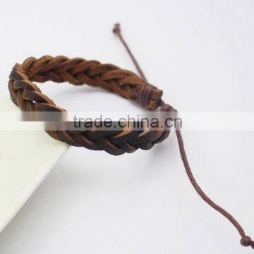 Best Friends Charm Braided Wrap Leather Bracelet