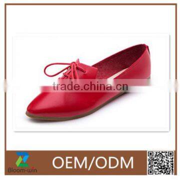2016 fashion flat shoes for girl for ladies for woman made in China leather shoes