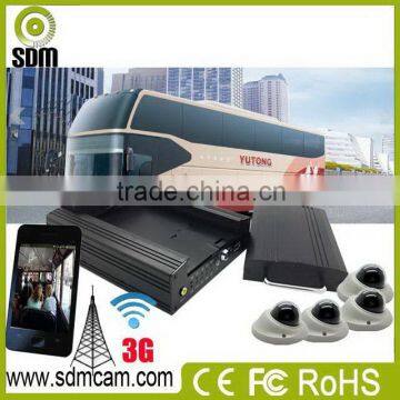 4 channel gps 3g portable police dvr camera with max 64GB SD card supported