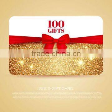 Special offer beautiful custom gold printing pvc gift card for business promotion