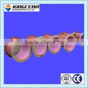 Iron steel plant material handling wear resistance ceramic lined pipe