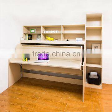 Children folding cot piano wall mounted bed kids folding wall beds with table