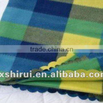 cheap customer check designs polar fleece blanket