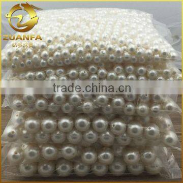 natural freshwater loose white pearl with hole