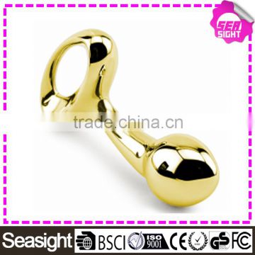 anal porn toys golden silivery metal Prostate butt plug anal sex toys for men                        
                                                                                Supplier's Choice