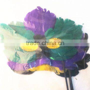 Fashion Multi Color Feather Party Cosplay Duck Feather Mask photo-6