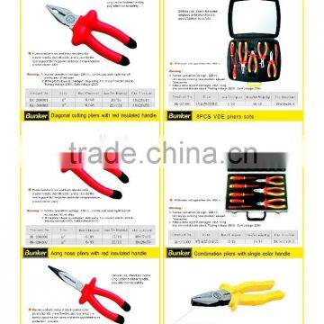 Combination Pliers With Red Insulated Handle photo-2