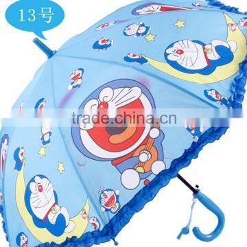 cartoon customized straight kids umbrella with beauty lace