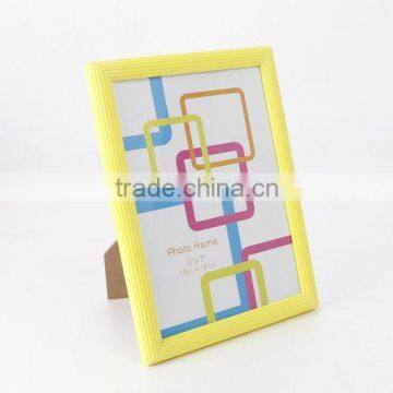 Factory antique cute yellow cheap plastic ps photo frame for girl gift