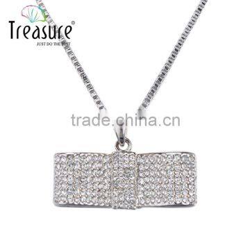 Foreign Trade Big-name Fashion Jewelry Temperament Full of Diamond Alloy Necklace Silver Necklace Wholesale European and America photo-2