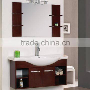 LB-LF2052 Hot-selling MDF wood veneer finish wall-hanging vanity bathroom