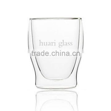 wholesale glass double wall glass cups, beer glass mugs, Eco-friendly glass tea cups