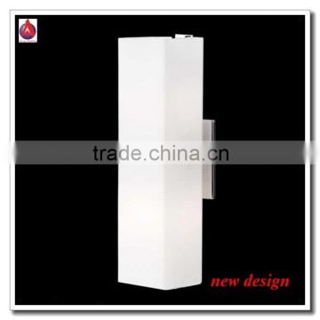 contemporary double wall lighting with glass opal shade for hotel decoration