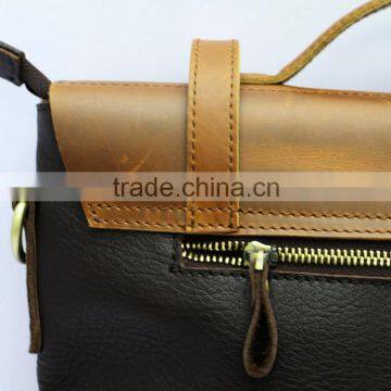 New Multifunctional Notebook Briefcase Cowhide Leather Men's Shoulder Bag photo-6