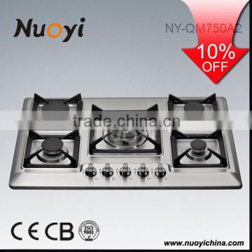 cooking appliances with CE hot selling 5 burners free standing gas cooker Oven