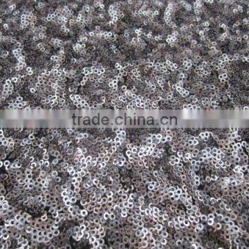 two tone allover spangle sequin embroidery net fabric for dress-grey