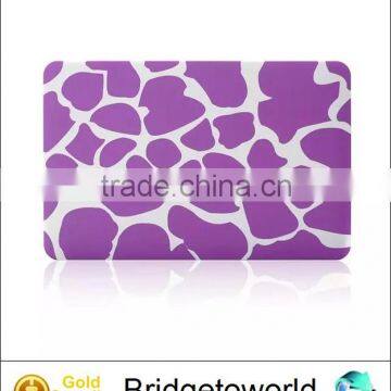 New Purple Pink Leopard Hard shell for Macbook Water Paste Injection Hard PC Shell Cover Case for MacBook