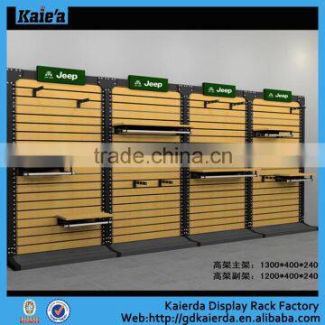 The fashion wall panel/ wood display rack /shop display rack design