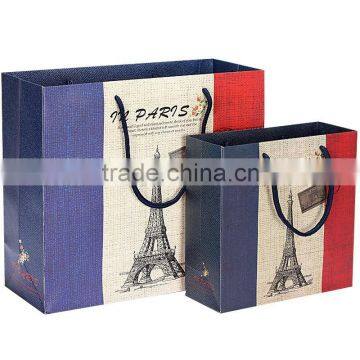 paperpacking bags with Eiffel Tower printed shopping paper bag