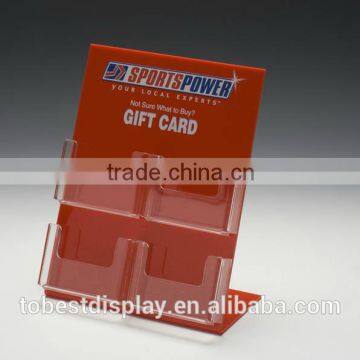 4 pocket L shaped acrylic card holder,acrylic business card holder,acrylic name card holder