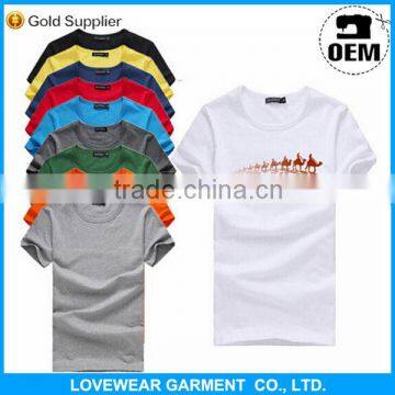 Professional high quality low price custom silk screen print cotton t-shirt