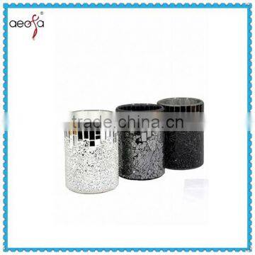 wholesale fancy tube mosaic glass candle holders