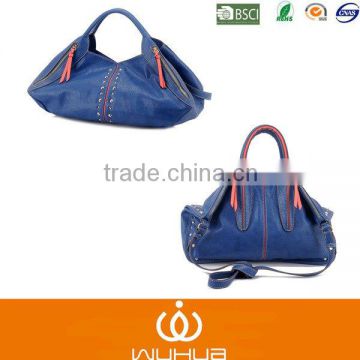 2014 New Fashion Blue Pu Ladies Handbags/Bags