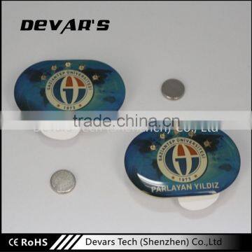 Low price wholesale cheap price poppy metal pin security badge